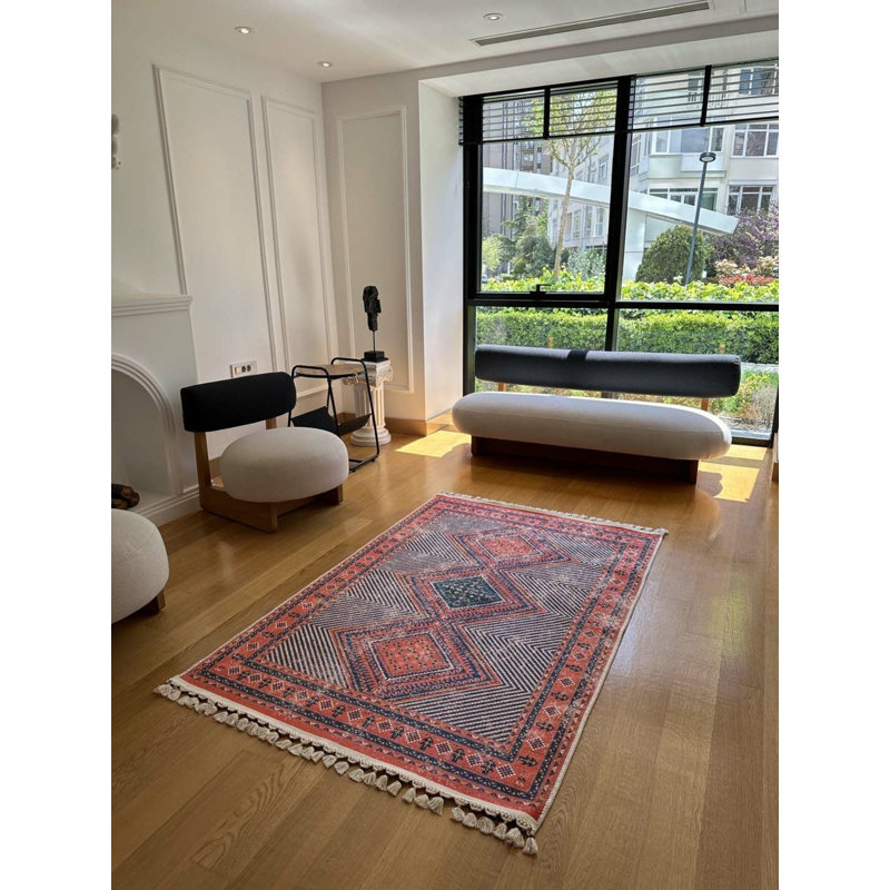 Nashayla Performance Washable Moroccan Indoor / Outdoor Rug, Rectangle 2'7" x 3'3"