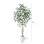 Faux ficus Agostino avec pot de fleurs rond blanc-1639527801