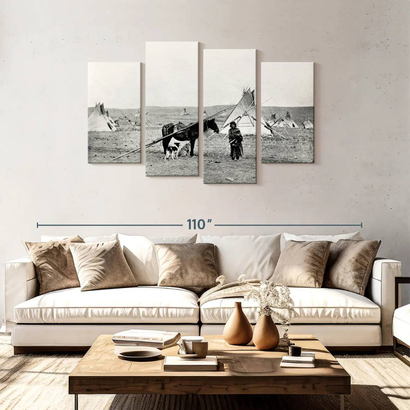 Lelar Comanche Indian, 48" H x 75" W