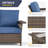 Anferney Wicker 5 - Person Patio Conversation Set with Cushions-195114394