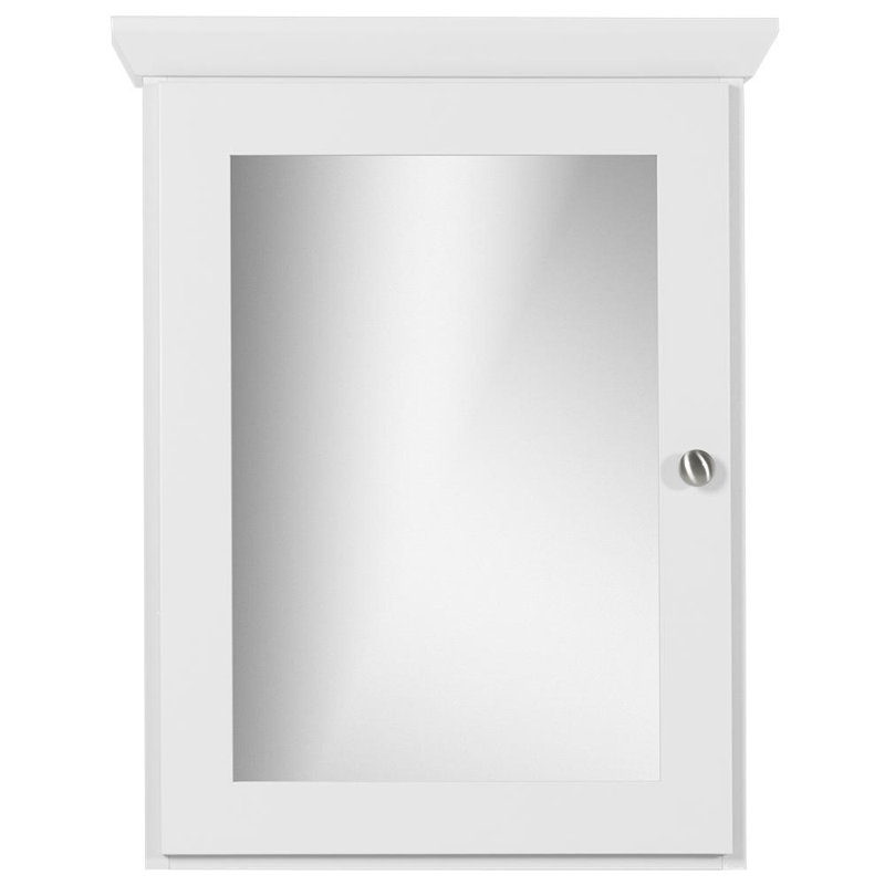Armoire à pharmacie à fixation murale Simplicity, H 27 po x l 19 po x P 6,5 po, Blanc satiné, Gauche