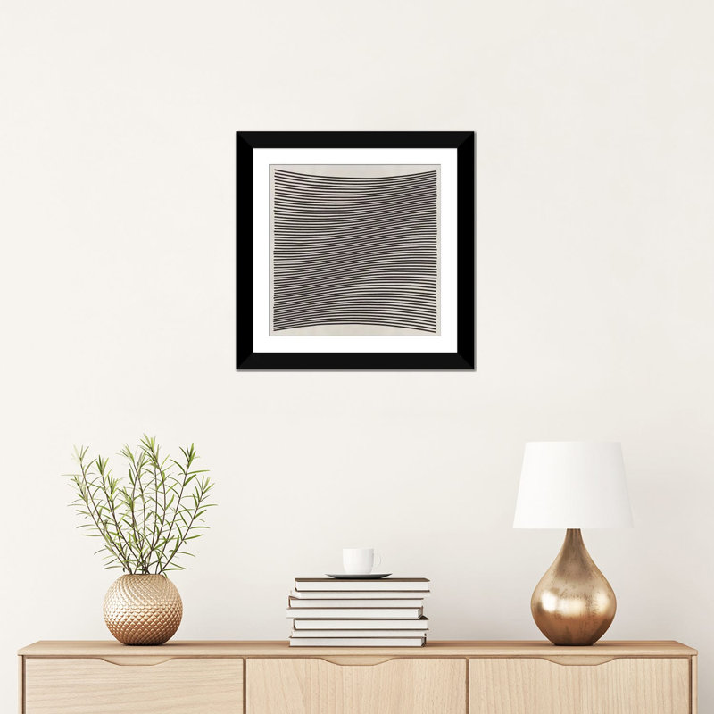 «Jamescia Modern Wavy Lines» par 5by5collective - impression sur toile tendue, H 16 po x l 16 po x P 1 po, Blanc
