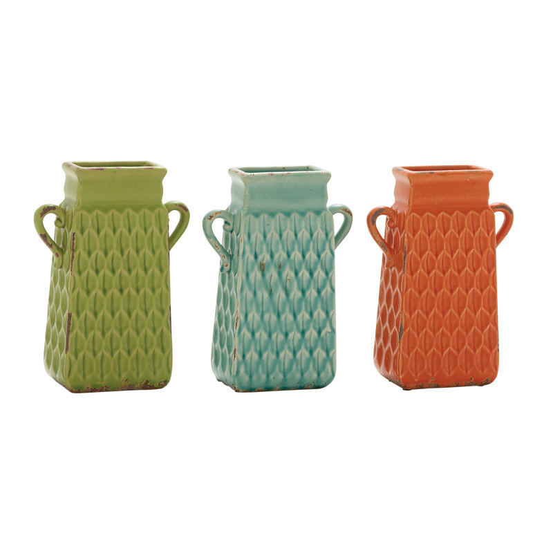 Vase de table, H 10 po x l 7 po x P 3 po
