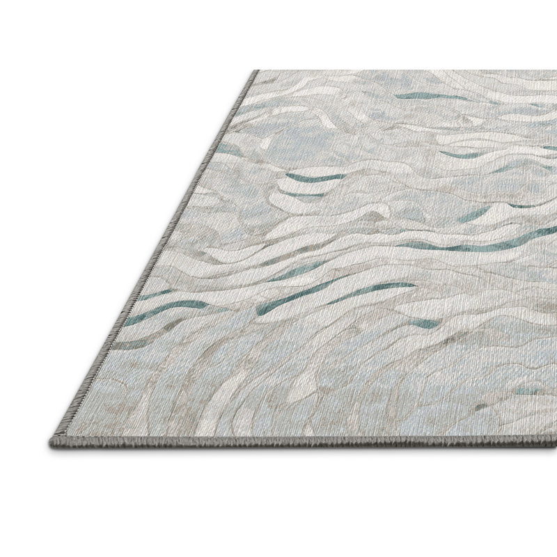Tapis brun lavable à la machine, Rectangle 5 pi x 7 pi