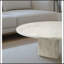 Table basse en marbre naturel blanc, petite table, table de salon, pierre naturelle, 27,6 H 12,6 pouces / 70 H 32 cm, marbre véritable, marbre véritable-1557482589-1557482576