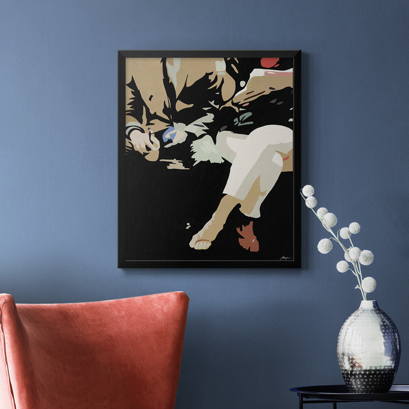 Them # 4 - Toile encadrée de qualité supérieure - prête à être accrochée, Noir, H 24 po x l 20 po