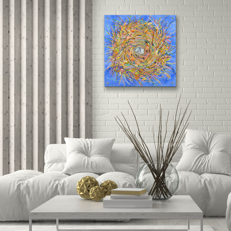 «Nest III-Vortex» par Sharon Pitts, art mural en verre acrylique, H 24 po x l 24 po x P 0,2 po