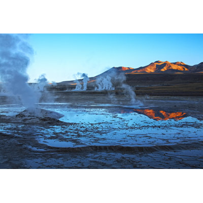 Arreola Sunrise On Geyser Field - Wrapped Canvas Print