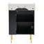 Meuble-lavabo 21,6 po, armoire combinée, meuble de rangement pour salle de bain, lavabo simple en céramique, rangement à droite-366997476