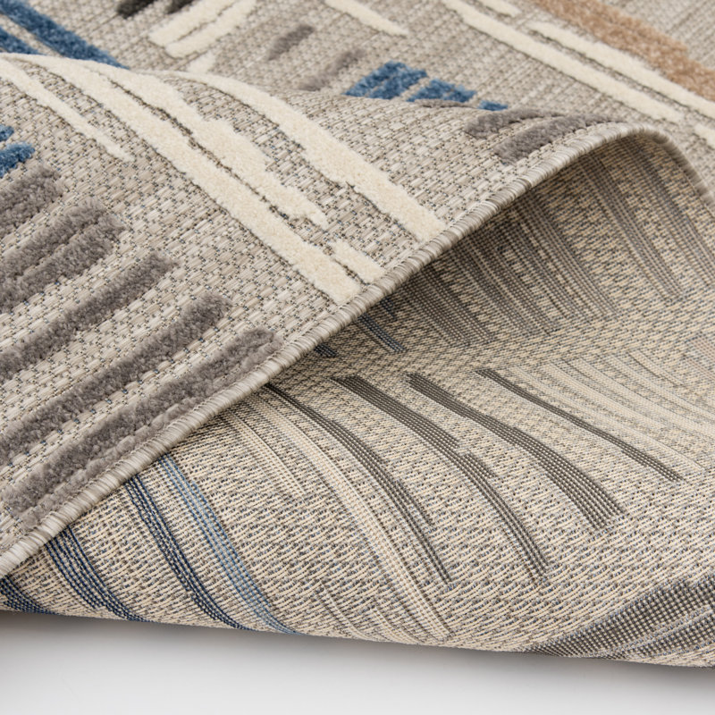 Anagabriela Geometric Indoor / Outdoor Rug, Rectangle 3'1" x 5'3"