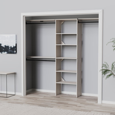 SuiteSymphony Closet System Kit with Top Shelves