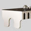 Table basse rectangulaire en bois manufacturé 47,24 po noir + blanc