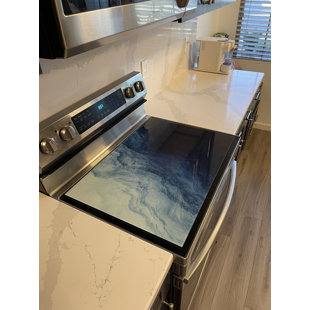 Stove Top Cover - Deep Blue Sea | Gas & Induction Cooktop Cover | Noodle Board