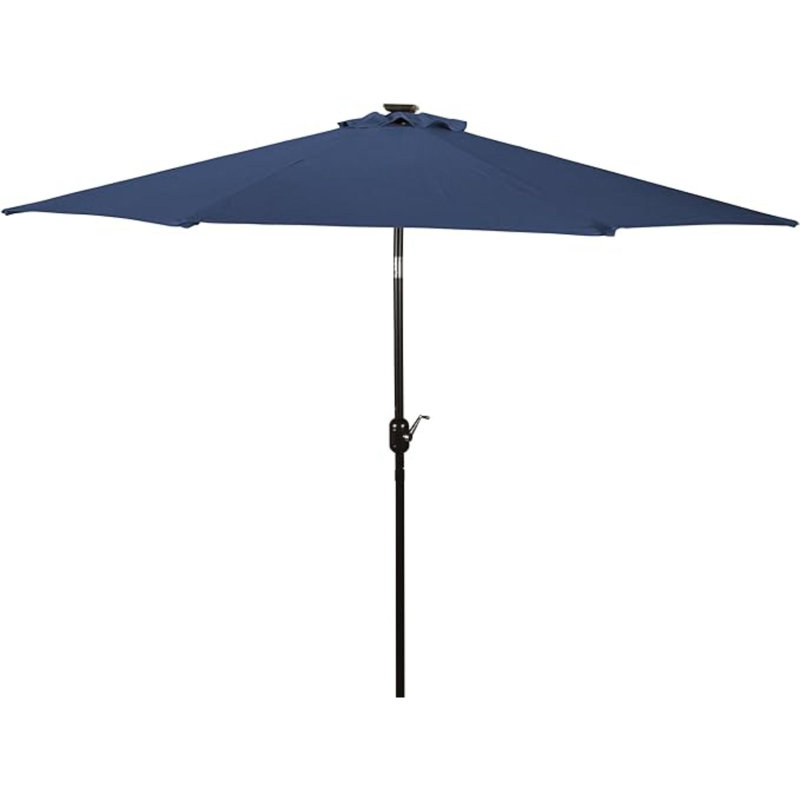 Parasol solaire à DEL 9 pi, Bleu marine
