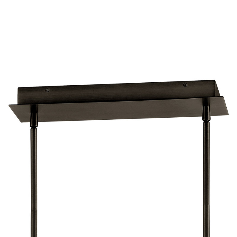 1 - Light Kitchen Island Rectangle Chandelier, Painted Black Oxide