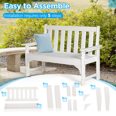 Outdoor Bench, Hdpe Patio Bench
