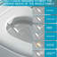 Toilette de bidet moderne et intelligente avec fonction - siège chauffant allongé, lavage à l'eau chaude, sécheuse, affichage à DEL, fonction avancée de nuit, chasse d'eau automatique