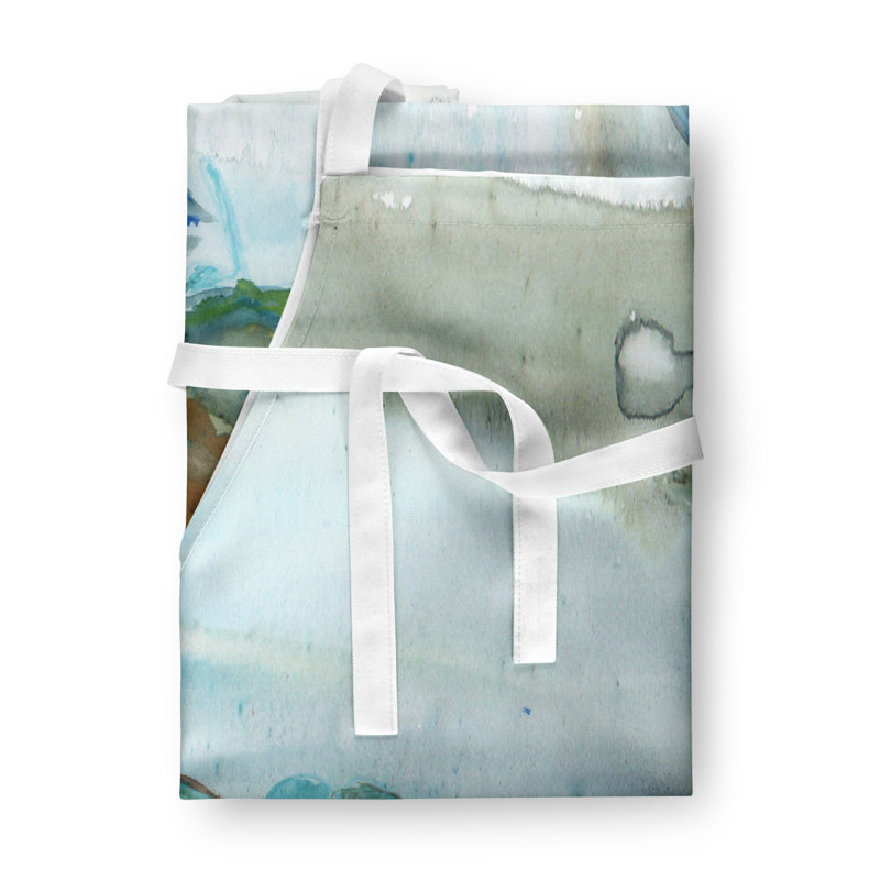 Tablier de pied en aquarelle crabe