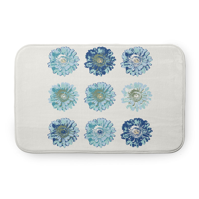 Tapis de bain Happy Hippy, Bleu, L 21 po x L 34 po