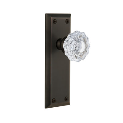 Grandeur Fifth Avenue Plate Pasage with Versailles Crystal Door Knob