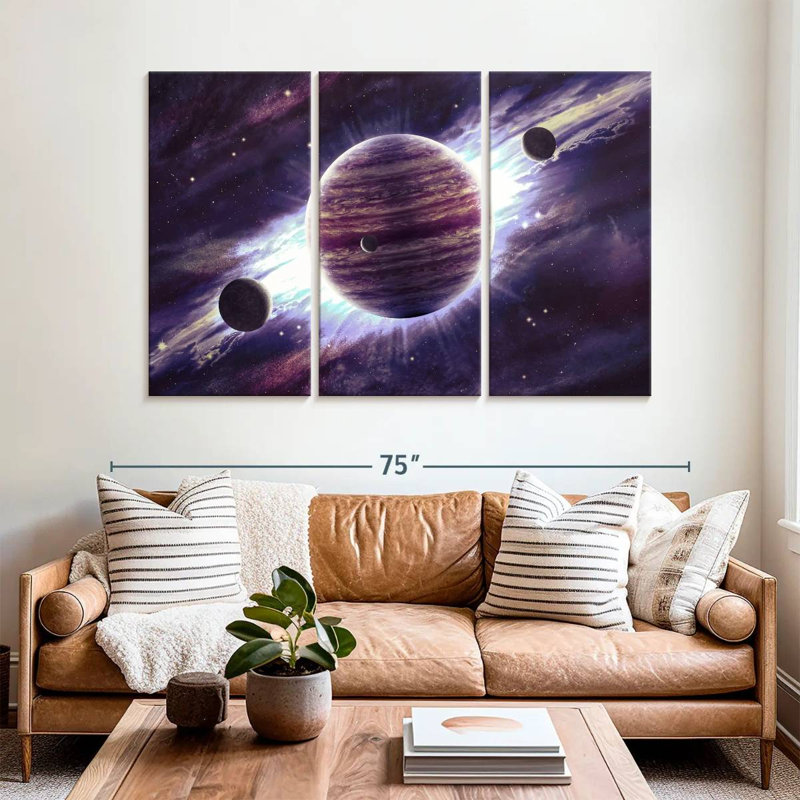 Incroyable planète Jupiter, H 42 po x l 65 po