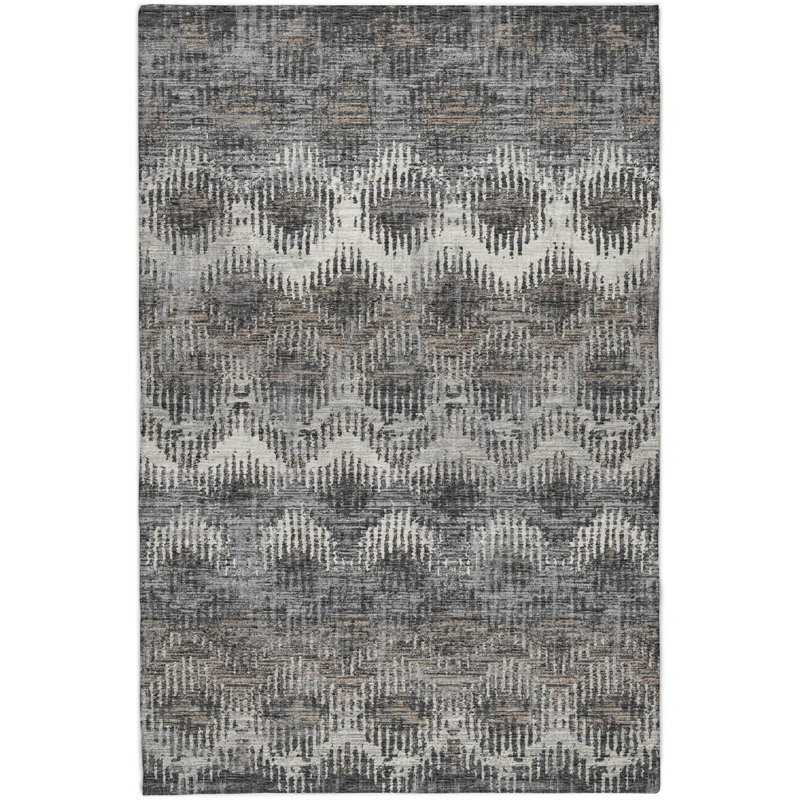 Premium Machine Washable Dream Shag ADS80 Abstract Chevron Rug, 8' x 10', Shadow