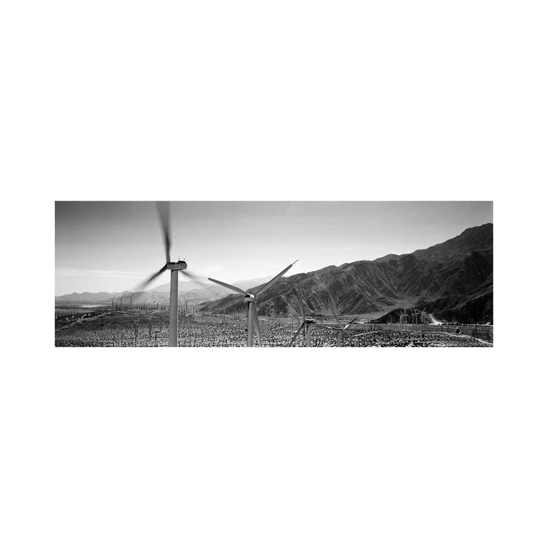 Wind Turbines On A Landscape - Wrapped Canvas Panoramic Print, 182.88 cm H x 60.96 cm W x 3.175