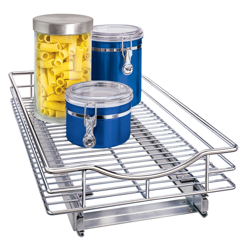 Organisateur d'armoire coulissant chromé pour armoires de cuisine LYNK PROFESSIONAL, P 21 po, l 11 po