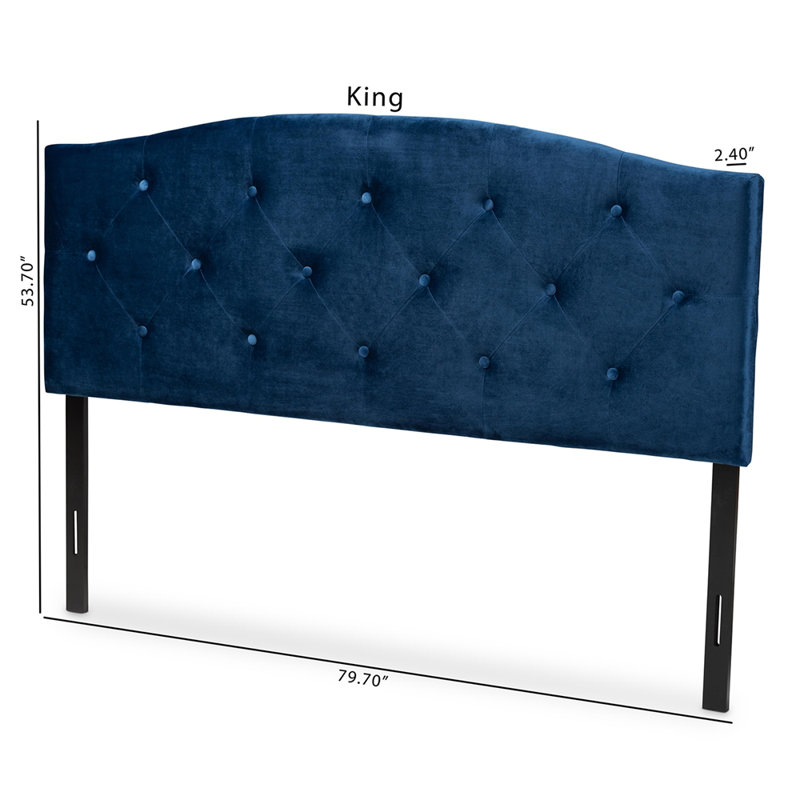 Sirene Upholstered Headboard, King, Blue