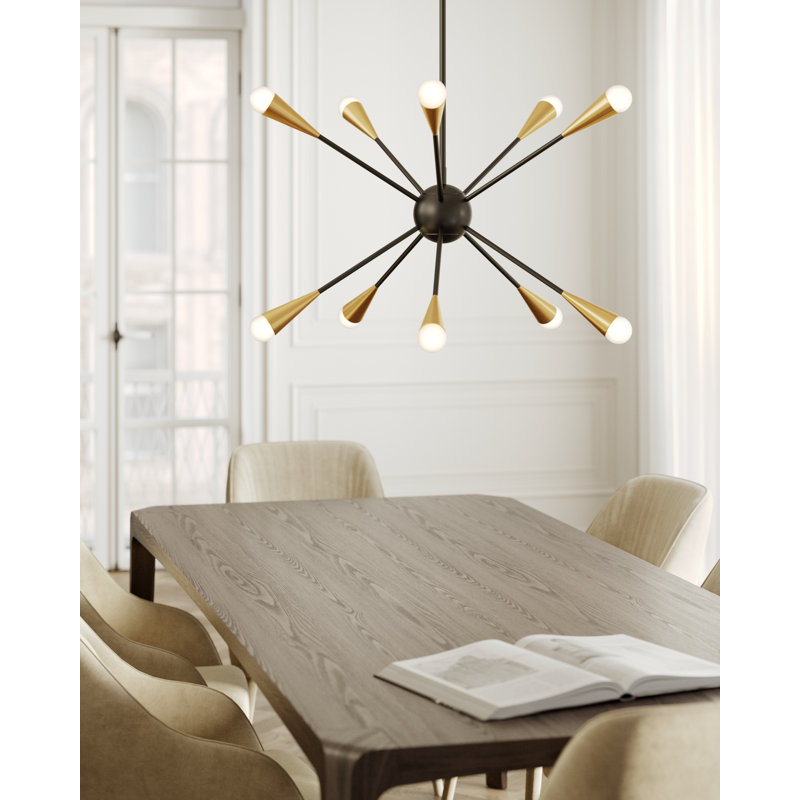 Addley 12-Light Chandelier, Midnight Black, 10 Lights