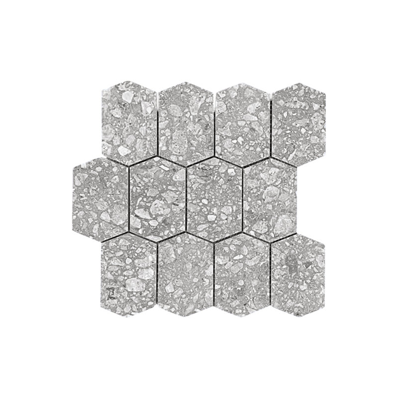 Fragment de mélange hexagonal de sucre 3X4,5, Gris