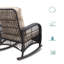 Chaise berçante d'extérieur en rotin avec coussins
