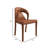 Demello Leather Dining Side Chair with Curved Open-Back Accent Kitchen Chair-99473332