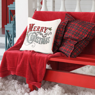 Schulter Patchwork Red Square Euro Cushion