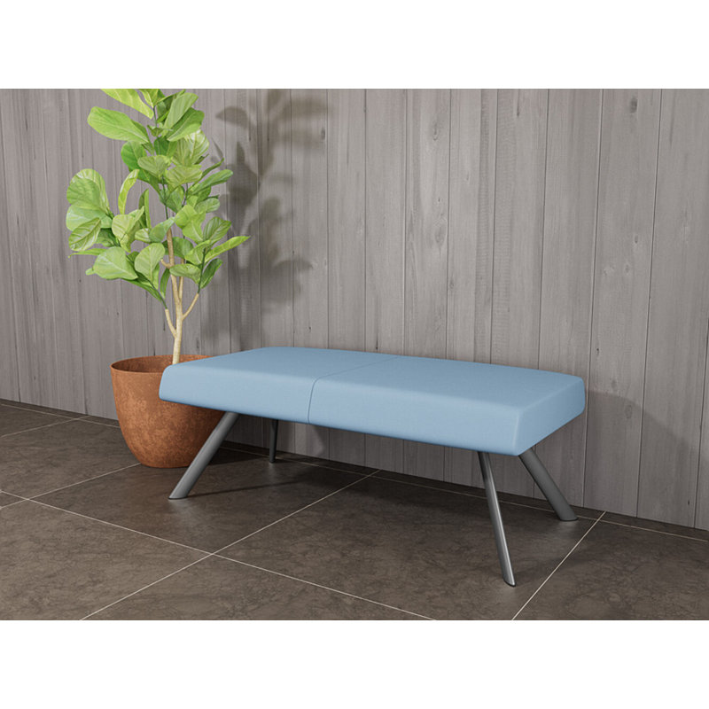 Banc de réception Willow, Gris anthracite, Open House Quarry Blue - Tissu uni