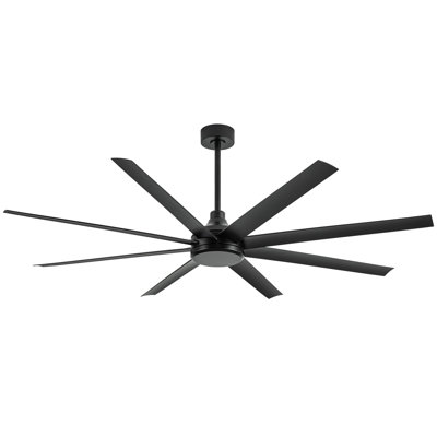 Ilette 8-Blade Metal Windmill Ceiling Fan with Remote Control