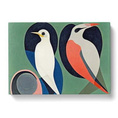 Two Abstract Birds - Wrapped Canvas