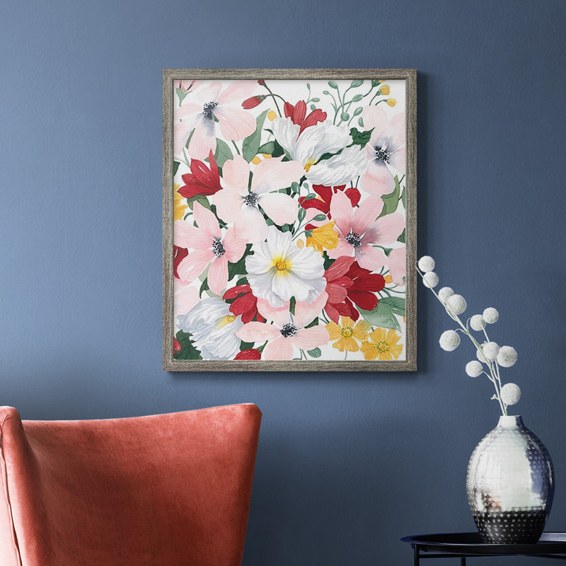 Toile encadrée de qualité supérieure Spring Bliss II - prête à être accrochée, Argent patiné, H 24 po x l 20 po