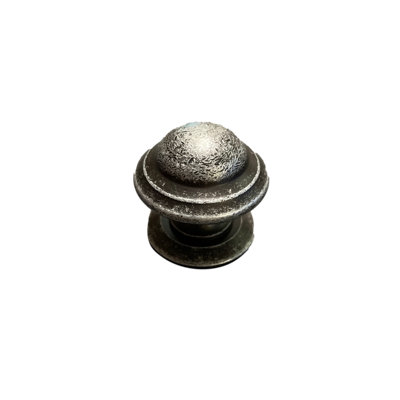 (5 Pack) 1-1/3 inch Avante Round Ring Knob Antique Silver