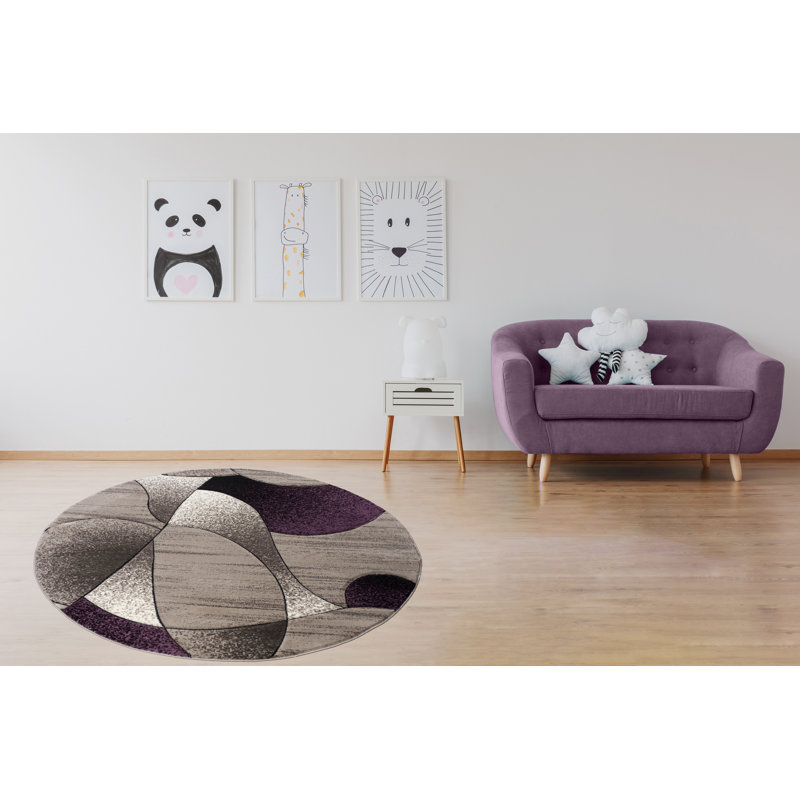 Nekizia Abstract Indoor Rug, Round 7'11"