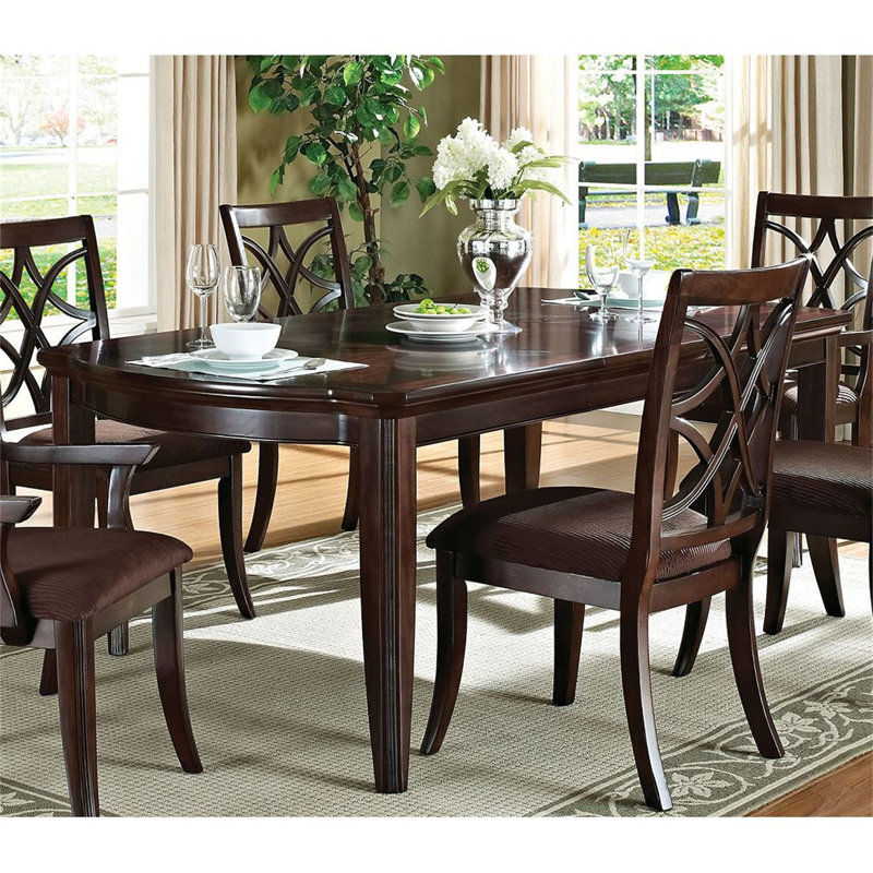 Gergina Dining Table In Dark Walnut 60255