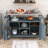 Cheyene Rolling Kitchen Island with Stainless Steel Top and Lockable Wheels-1181725073