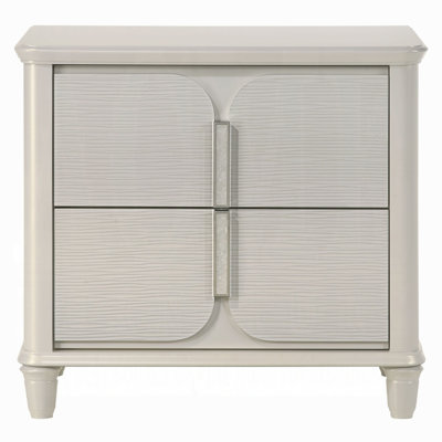 Laveda 2-Drawer Nightstand in Pearl White