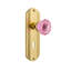 Deco Plate with Decorative Keyhole and Crystal Pink Door Knob-1239941935-1239941926