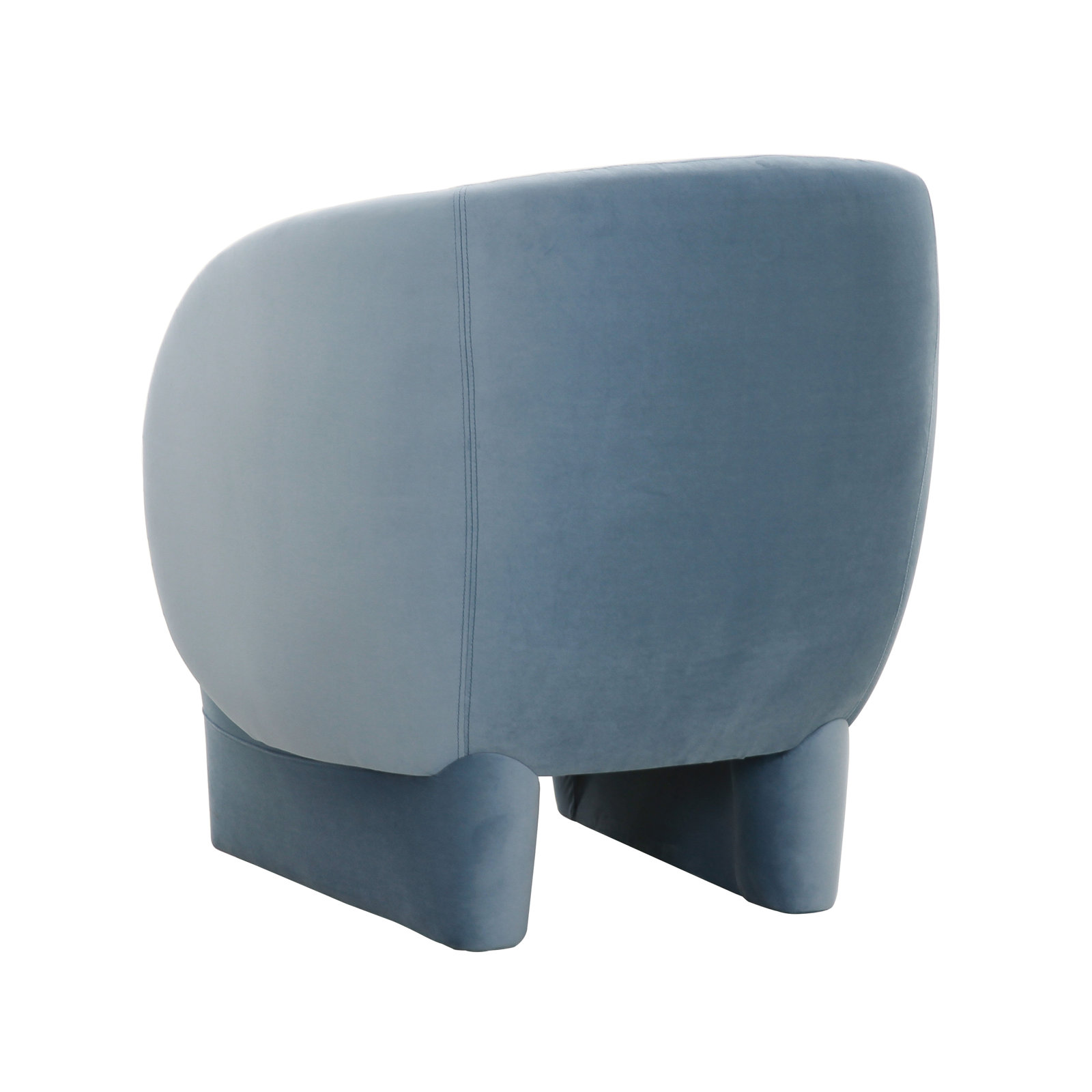 Wade Logan® Pine Velvet Armchair, Bluestone