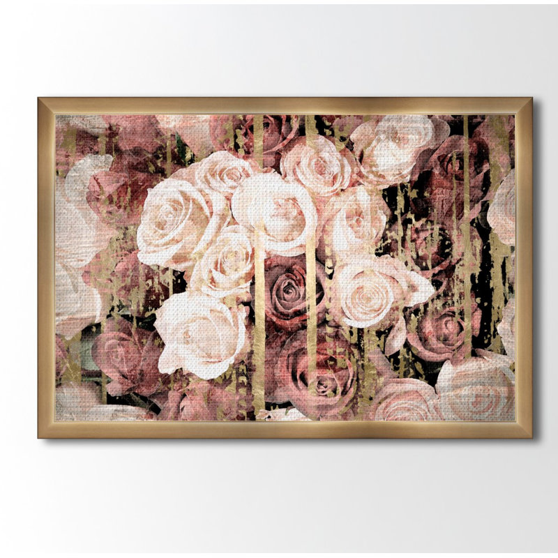 «Floral and Botanical Glam Shabby Elegance Romance Florals» par Oliver Gal - impression encadrée sur papier, 30 po x 45 po