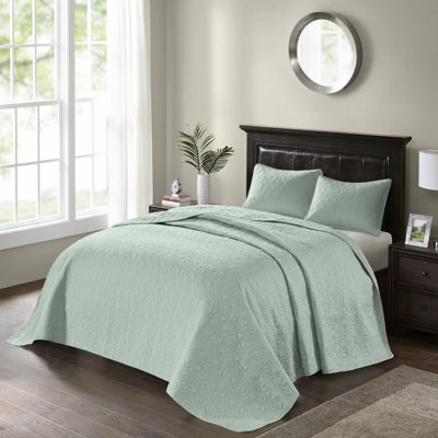 King Reversible Bedspread - Comfortable Cotton Filling Modern Quilting Treatment 3 Bedding For Texture A Fresh Experience
