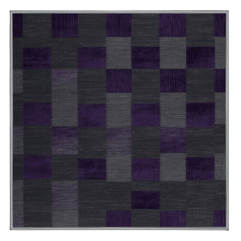 Tapis mauve lavable à la machine, Carré 7 pi