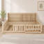 Cadre de lit plateforme en bois avec barrière de sécurité et tablettes de rangement-1078432504-1078432507