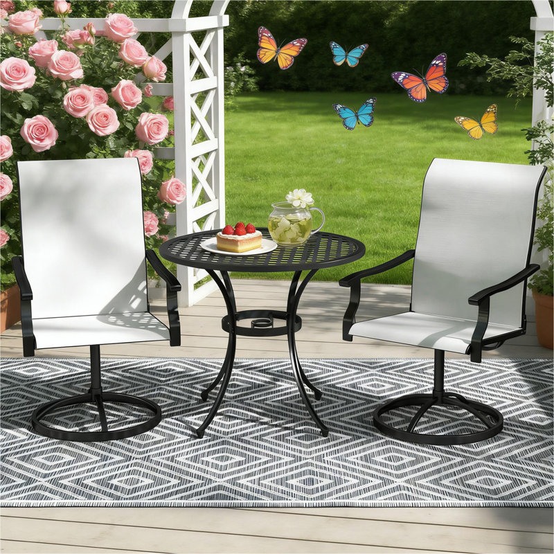 Ensemble de 2 chaises d'extérieur, chaises pivotantes